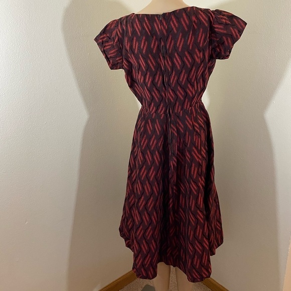 Vintage 50’s Hand Crafted Maroon Dress - Picture 6 of 7